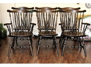 6 Bent Brothers Windsor Dining Room Chairs