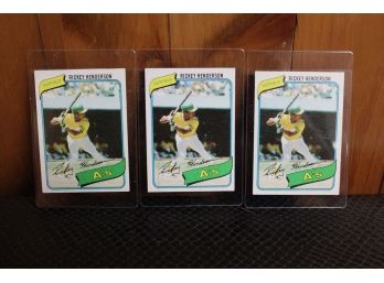 Rickey Henderson 1980 Baseball Cards