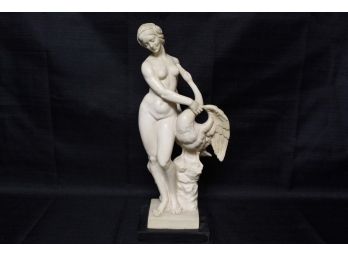 Vintage 'Leda & The Swan' Sculpture By A. Santini