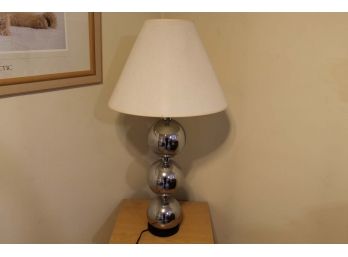 Silver Stacked Ball Base Lamp