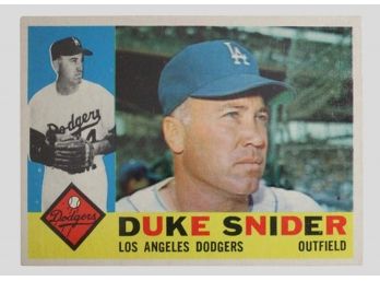 Duke Snider 1960 Baseball Card
