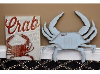 Wooden Crab Decor