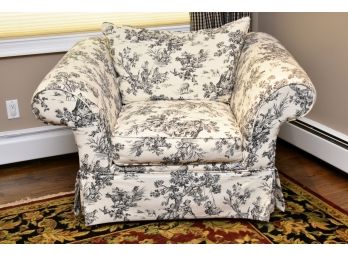 Oversized Comfy Toile Side Chair