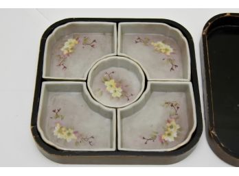 Vintage Asian-themed Five Section Serving Tray