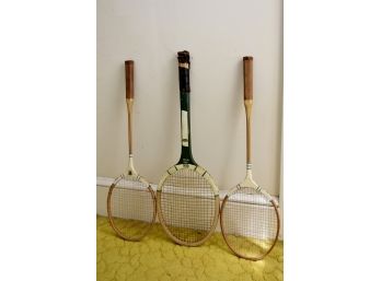 Vintage Tennis And Badminton Racquets