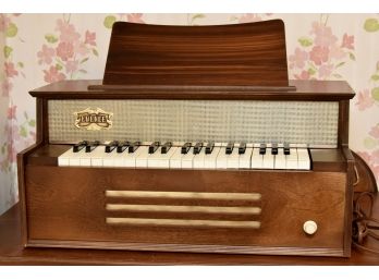 Electric Emenee Studio Organ With Box And Sheet Music
