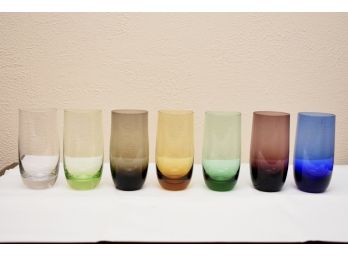 Assortment Of Vintage Colored Glasses