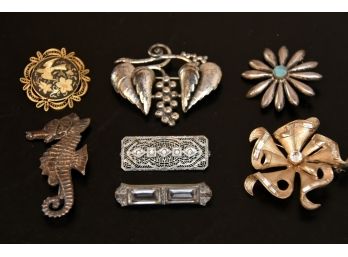 Pin Lot 3 Including Sterling Sea Horse