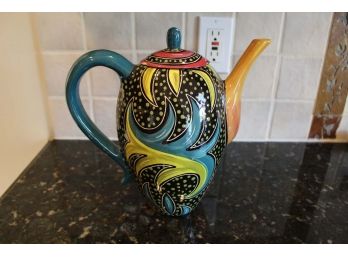 Funky Colorful Ceramic Teapot