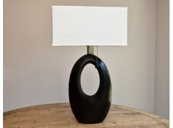Mid Century Modern Black Ceramic Table Lamp
