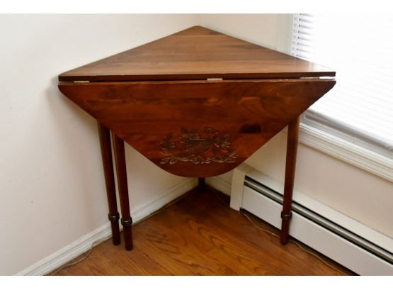 Vintage Corner Dropleaf Gateleg Table Opens Two 26 1/2 X 26 1/2