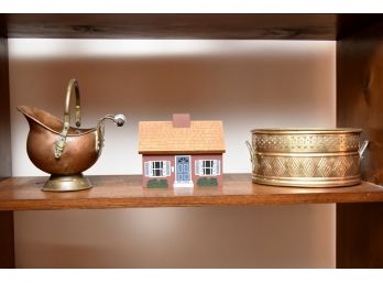 Copper And House Lot On Shelf