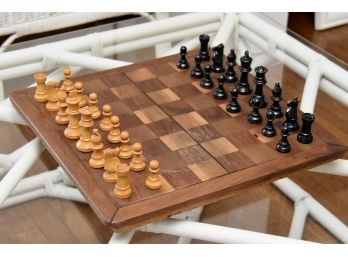 Vintage Hand Carved Wooden Chess Set