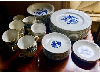 Vintage English Pottery Set -Royal Blue Ironstone Enoch Wedgwood Tunstall