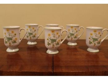 Set Of Six Sunrise Royal Domino Collection Cups