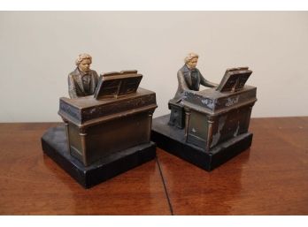 Antique 1932 JB Hirsch Beethoven Piano Bookends