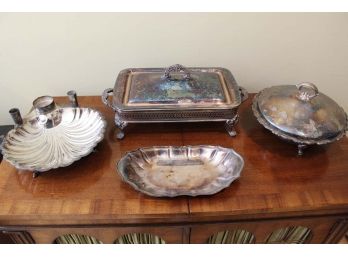 Vintage English Silver MFG Corp Dishes & Trays