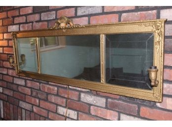Vintage Lighted Three Section Mirror