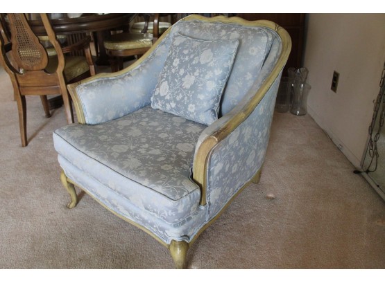 French Provincial Light Blue Armchair
