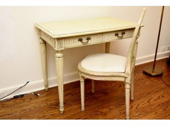 Vintage French Country Desk And Chair