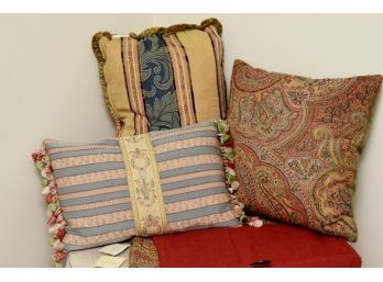 Assortment Of Throw Pillows Including Pottery Barn