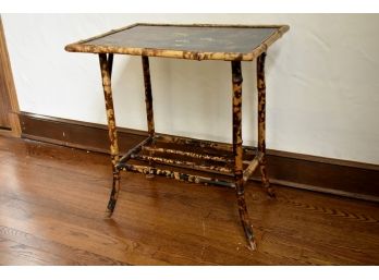 Antique Bamboo Hand-painted Table 25 1/2 X 17 1/2 X 28
