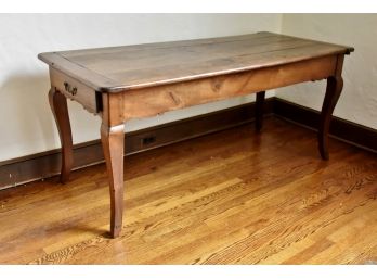 Walnut Table With Drawer On Side 29 1/2 X 65 X 29 1/2