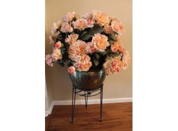 Artificial Flowers In Vase With Stand