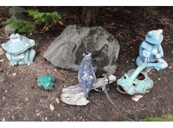 Group Of Frog Garden Statues