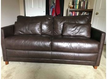 Leather Couch W/ Pullout Bed