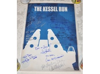 Star Wars The Kessel Run Jason W. Christman Limited Edition Poster Signed By Various People