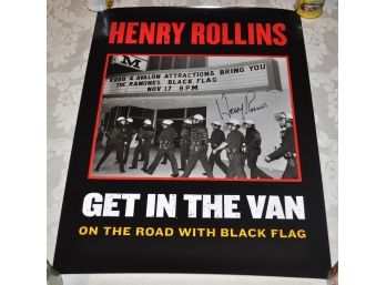Henry Rollins Get In The Van Signed Poster