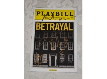 Daniel Craig, Rachel Weisz & Rafe Spall Autographed Betrayal Playbill