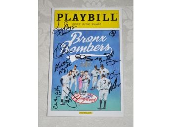 Bronx Bombers CAST Autographed Playbill