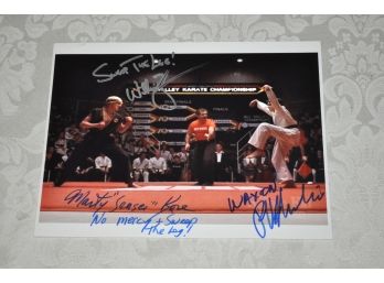 Ralph Macchio, William Zabka, Martin Kove 'The Karate Kid' Autographed 8x10 Photo