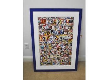 Framed 'Preamble' Offset Litho By Michael Albert SIGNED