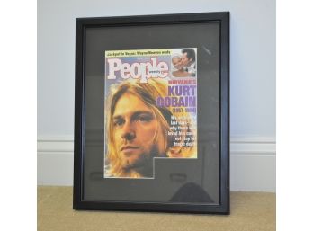 Framed Kurt Cobain On The Cover Of People Magazine