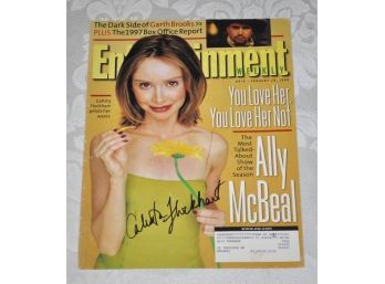 Calista Flockhart Autographed Entertainment Weekly Magazine Cover