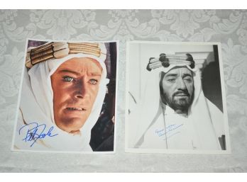 Peter O'Toole And Alec Guinness 'Lawrence Of Arabia' Signed 8x10 Photographs With COA