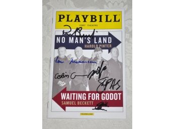 Ian McKellen, Patrick Stewart, Billy Crudup & Shuler Hensley No Man's Land Autographed Playbill