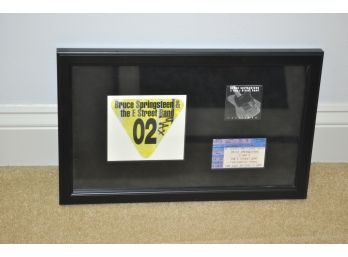 Bruce Springsteen Framed Pass And Ticket