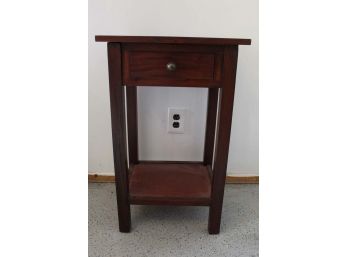 Petite Mahogany End Table With Drawer