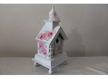 Decorative Floral Painted Bird House