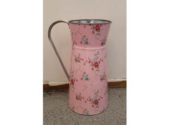 Hand Painted Pink Watering Pitcher