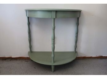 Green Half Round Console Table