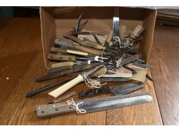 Box Of Vintage Knives And More