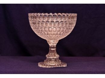 Large Vintage Lead Crystal Pedestal Bowl