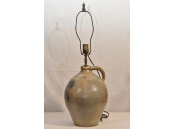 Vintage Stoneware Jug Table Lamp 1