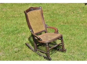 Antique Baby Rocking Chair 17 X 26