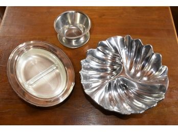 Triple Whammy Stainless Steel Serving Dishes